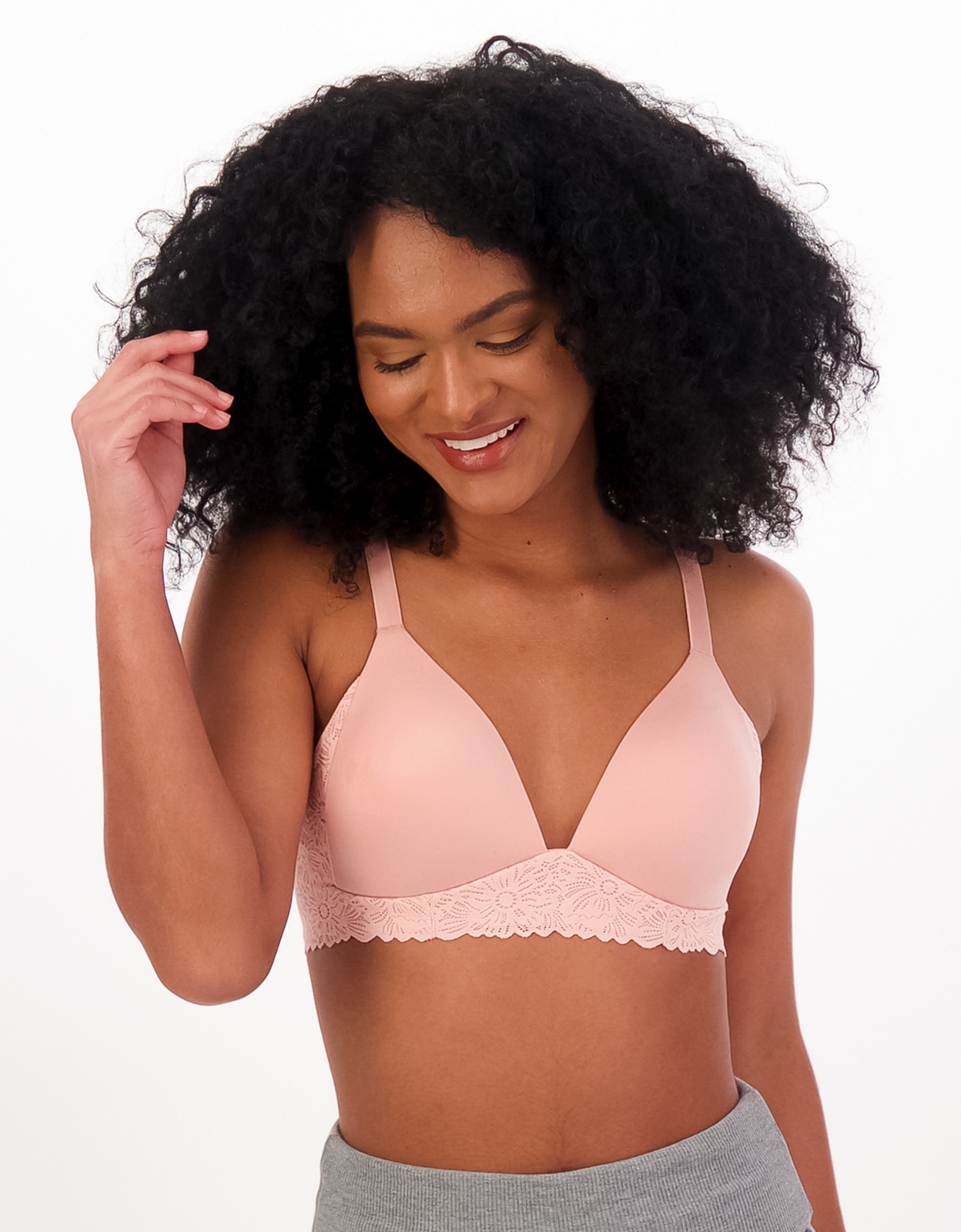 Aerie Real Sunnie Wireless Lightly Lined Lace Trim Bra