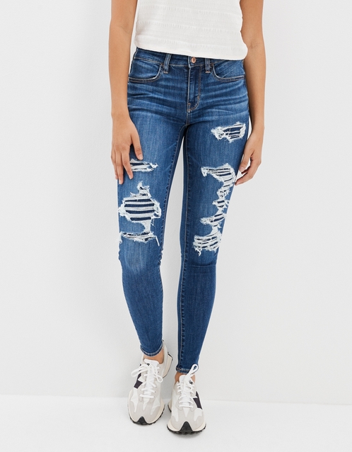 Buy AE Ne(x)t Level Ripped Low-Rise Jegging online
